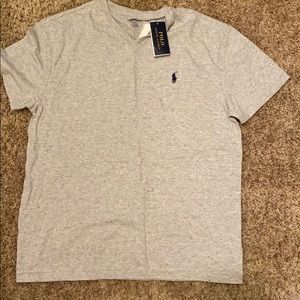 Grey v-neck Polo t-shirt New With Tags